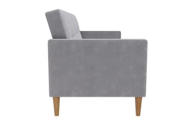 Sovesofa Lilly Lys grå, Fløyel - Lys grå, Fløyel - Møbler - Sofaer - Sovesofaer - 3 seters sovesofa
