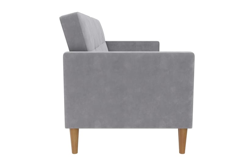 Sovesofa Lilly Lys grå, Fløyel - Lys grå, Fløyel - Møbler - Sofaer - Sovesofaer - 3 seters sovesofa