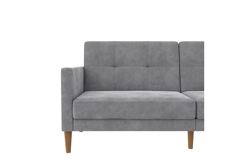 Sovesofa Lilly Lys grå, Fløyel - Lys grå, Fløyel - Møbler - Sofaer - Sovesofaer - 3 seters sovesofa