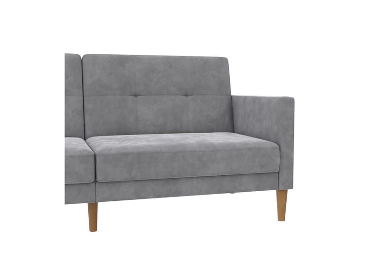 Sovesofa Lilly Lys grå, Fløyel - Lys grå, Fløyel - Møbler - Sofaer - Sovesofaer - 3 seters sovesofa
