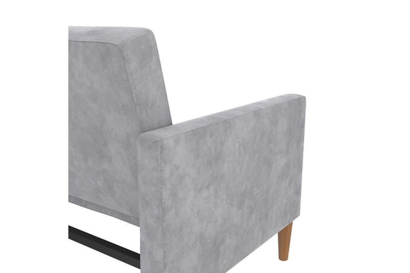 Sovesofa Lilly Lys grå, Fløyel - Lys grå, Fløyel - Møbler - Sofaer - Sovesofaer - 3 seters sovesofa