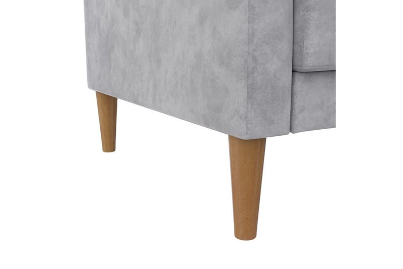 Sovesofa Lilly Lys grå, Fløyel - Lys grå, Fløyel - Møbler - Sofaer - Sovesofaer - 3 seters sovesofa