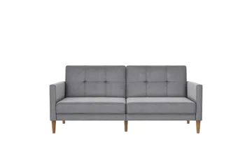 Sovesofa Lilly Lys grå, Fløyel - Lys grå, Fløyel - Møbler - Sofaer - Sovesofaer - 3 seters sovesofa