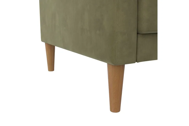 Sovesofa Lilly Olivengrønn, Fløyel - Olivengrønn, Fløyel - Møbler - Sofaer - Sovesofaer - 3 seters sovesofa