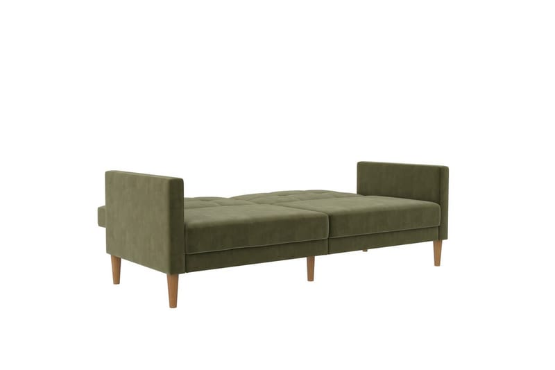 Sovesofa Lilly Olivengrønn, Fløyel - Olivengrønn, Fløyel - Møbler - Sofaer - Sovesofaer - 3 seters sovesofa