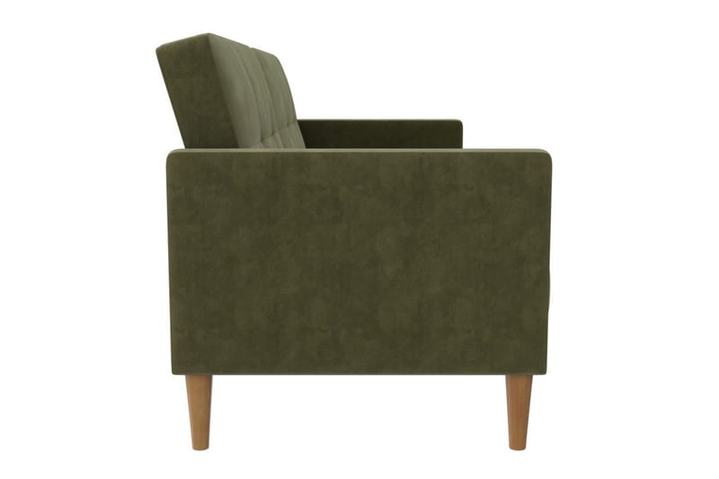 Sovesofa Lilly Olivengrønn, Fløyel - Olivengrønn, Fløyel - Møbler - Sofaer - Sovesofaer - 3 seters sovesofa
