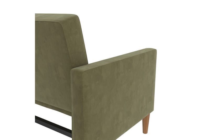 Sovesofa Lilly Olivengrønn, Fløyel - Olivengrønn, Fløyel - Møbler - Sofaer - Sovesofaer - 3 seters sovesofa