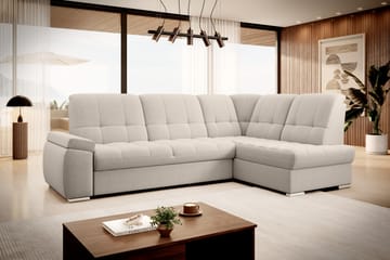 Sovesofa m. Sjeselong Amelya 3-seter - Beige - Møbler - Sofaer - Sovesofaer - Langsgående sovesofa
