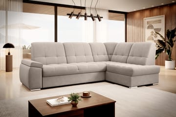 Sovesofa m. Sjeselong Amelya 3-seter - Beige - Møbler - Sofaer - Sovesofaer - Langsgående sovesofa
