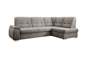 Sovesofa m. Sjeselong Amelya 3-seter - Grå - Møbler - Sofaer - Sovesofaer - Langsgående sovesofa