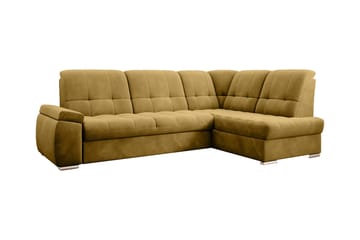 Sovesofa m. Sjeselong Amelya 3-seter - Gul - Møbler - Sofaer - Sovesofaer - Langsgående sovesofa