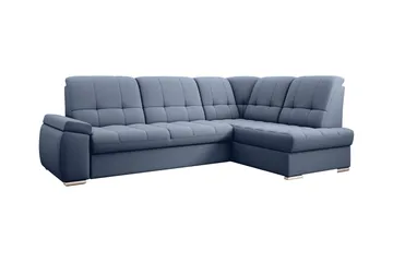 Sovesofa m. Sjeselong Amelya 3-seter - Mørkeblå - Møbler - Sofaer - Sovesofaer - Langsgående sovesofa