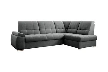 Sovesofa m. Sjeselong Amelya 3-seter - Mørkegrå - Møbler - Sofaer - Sovesofaer - Langsgående sovesofa