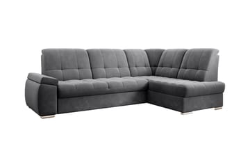 Sovesofa m. Sjeselong Amelya 3-seter - Mørkegrå - Møbler - Sofaer - Sovesofaer - Langsgående sovesofa