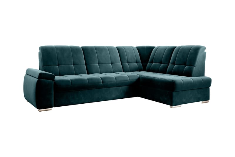 Sovesofa m. Sjeselong Amelya 3-seter, Mørkegrønn