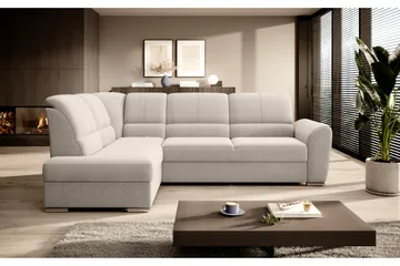Sovesofa m. Sjeselong Keith 3-seter - Beige - Møbler - Sofaer - Sovesofaer - Langsgående sovesofa