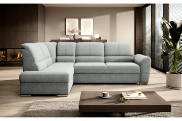 Sovesofa m. Sjeselong Keith 3-seter - Grå - Møbler - Sofaer - Sovesofaer - Langsgående sovesofa