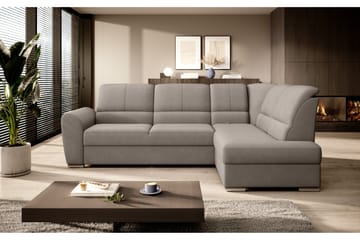 Sovesofa m. Sjeselong Keith 3-seter - Grå - Møbler - Sofaer - Sovesofaer - Langsgående sovesofa