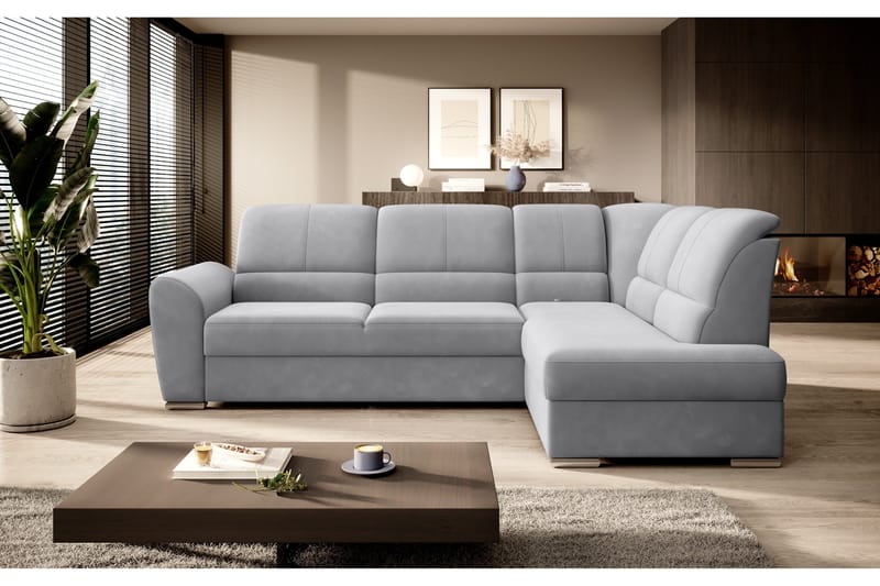 Sovesofa m. Sjeselong Keith 3-seter, Grå