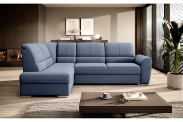 Sovesofa m. Sjeselong Keith 3-seter - Mørkeblå - Møbler - Sofaer - Sovesofaer - Langsgående sovesofa