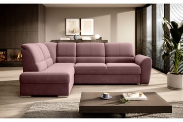 Sovesofa m. Sjeselong Keith 3-seter - Rosa - Møbler - Sofaer - Sovesofaer - Langsgående sovesofa