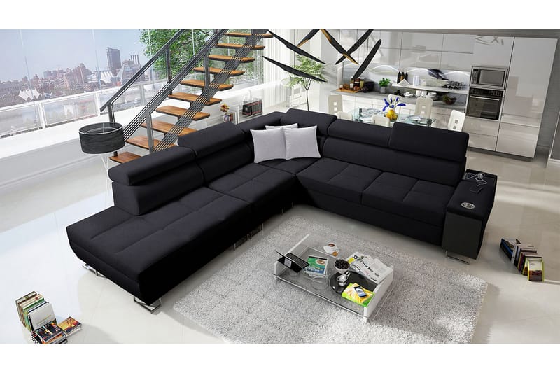 Sovesofa m. sjeselong Torretta L-formet - Møbler - Sofaer - Sovesofaer - Hjørnesovesofa