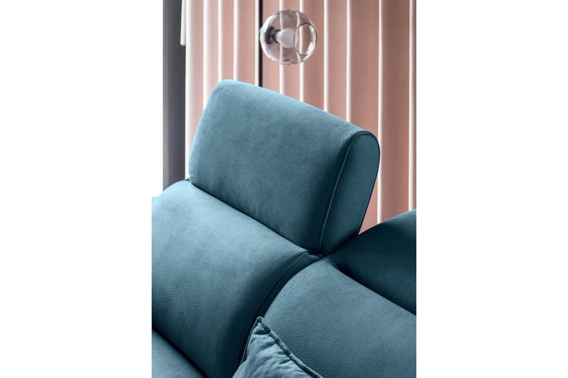 Sovesofa m. Sjeselong Yasmine 3-seter - Mørkeblå - Møbler - Sofaer - Sovesofaer - Langsgående sovesofa