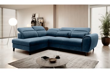 Sovesofa m. Sjeselong Yasmine 3-seter - Mørkeblå - Møbler - Sofaer - Sovesofaer - Langsgående sovesofa