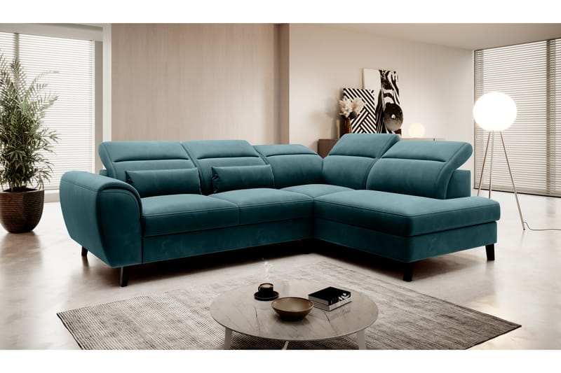 Sovesofa m. Sjeselong Yasmine 3-seter - Mørkegrønn - Møbler - Sofaer - Sovesofaer - Langsgående sovesofa