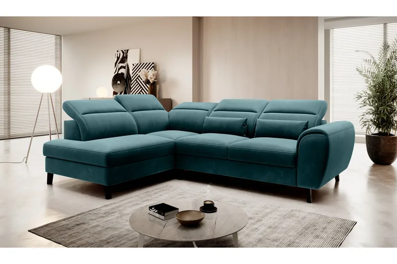 Sovesofa m. Sjeselong Yasmine 3-seter - Mørkegrønn - Møbler - Sofaer - Sovesofaer - Langsgående sovesofa