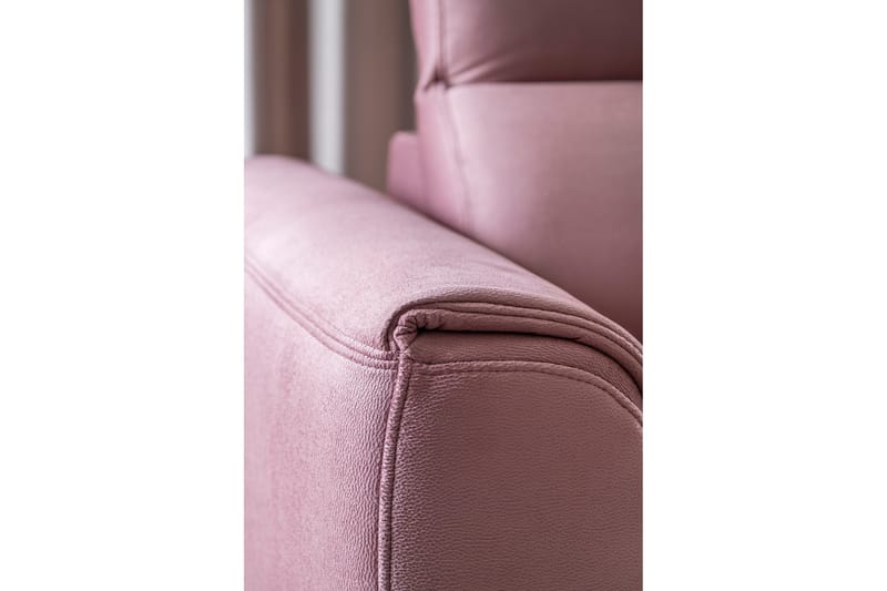 Sovesofa m. Sjeselong Yasmine 3-seter - Rosa - Møbler - Sofaer - Sovesofaer - Langsgående sovesofa