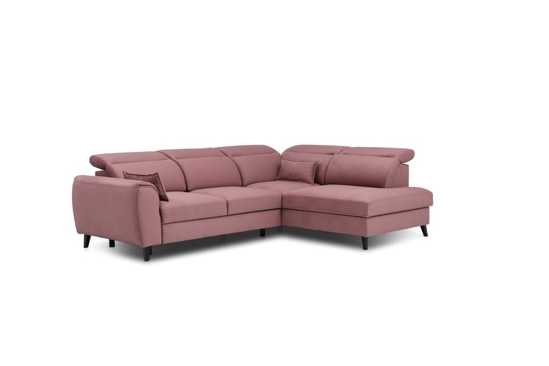 Sovesofa m. Sjeselong Yasmine 3-seter - Rosa - Møbler - Sofaer - Sovesofaer - Langsgående sovesofa