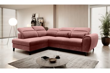 Sovesofa m. Sjeselong Yasmine 3-seter - Rosa - Møbler - Sofaer - Sovesofaer - Langsgående sovesofa