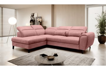 Sovesofa m. Sjeselong Yasmine 3-seter - Rosa - Møbler - Sofaer - Sovesofaer - Langsgående sovesofa