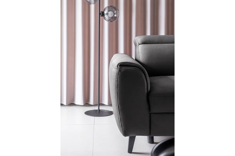 Sovesofa m. Sjeselong Yasmine 3-seter - Svart - Møbler - Sofaer - Sovesofaer - Langsgående sovesofa