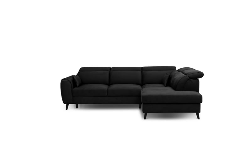 Sovesofa m. Sjeselong Yasmine 3-seter - Svart - Møbler - Sofaer - Sovesofaer - Langsgående sovesofa