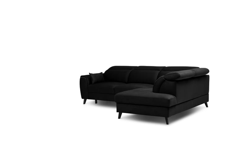 Sovesofa m. Sjeselong Yasmine 3-seter - Svart - Møbler - Sofaer - Sovesofaer - Langsgående sovesofa
