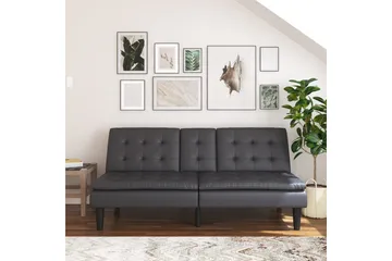 Sovesofa Maine Grå PU - Grå PU - Møbler - Sofaer - Sovesofaer - 3 seters sovesofa