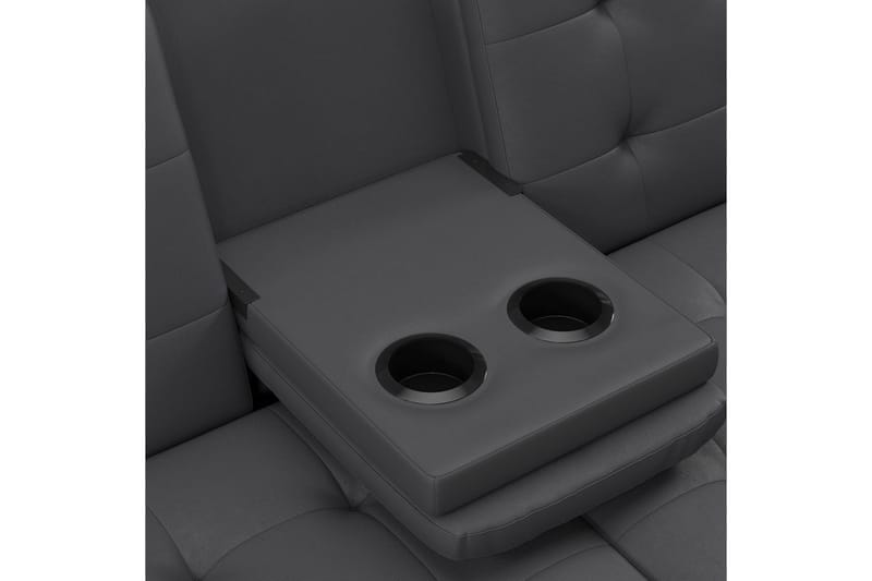 Sovesofa Maine Grå PU - Grå PU - Møbler - Sofaer - Sovesofaer - 3 seters sovesofa
