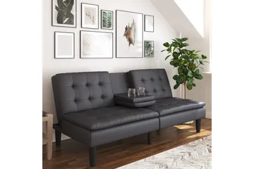 Sovesofa Maine Grå PU - Grå PU - Møbler - Sofaer - Sovesofaer - 3 seters sovesofa