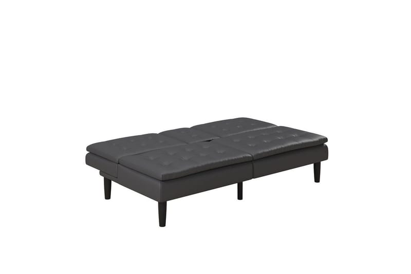 Sovesofa Maine Grå PU - Grå PU - Møbler - Sofaer - Sovesofaer - 3 seters sovesofa