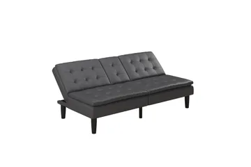Sovesofa Maine Grå PU - Grå PU - Møbler - Sofaer - Sovesofaer - 3 seters sovesofa