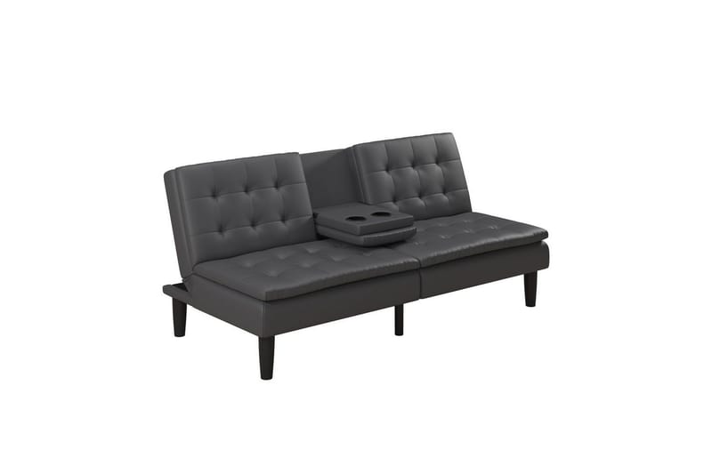Sovesofa Maine Grå PU - Grå PU - Møbler - Sofaer - Sovesofaer - 3 seters sovesofa