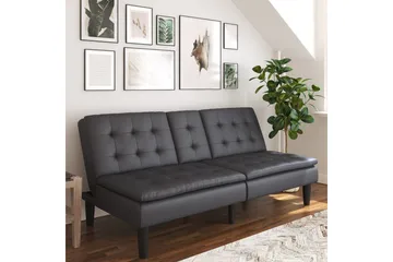 Sovesofa Maine Grå PU - Grå PU - Møbler - Sofaer - Sovesofaer - 3 seters sovesofa