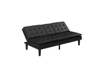 Sovesofa Maine Svart - Svart - Møbler - Sofaer - Sovesofaer - 3 seters sovesofa