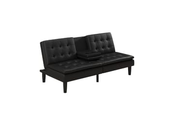 Sovesofa Maine Svart - Svart - Møbler - Sofaer - Sovesofaer - 3 seters sovesofa