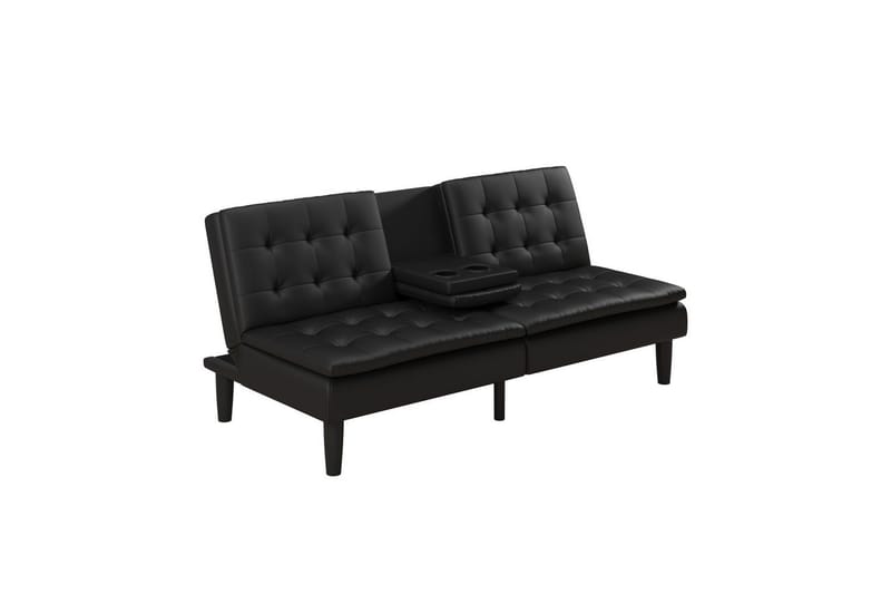 Sovesofa Maine Svart - Svart - Møbler - Sofaer - Sovesofaer - 3 seters sovesofa