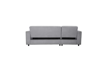 Sovesofa med enkeldivan uten sjeselong Loft24 Sovesofa Allie Ljusgrå,Svart - Møbler - Sofaer - Sovesofaer - Sovesofa divan
