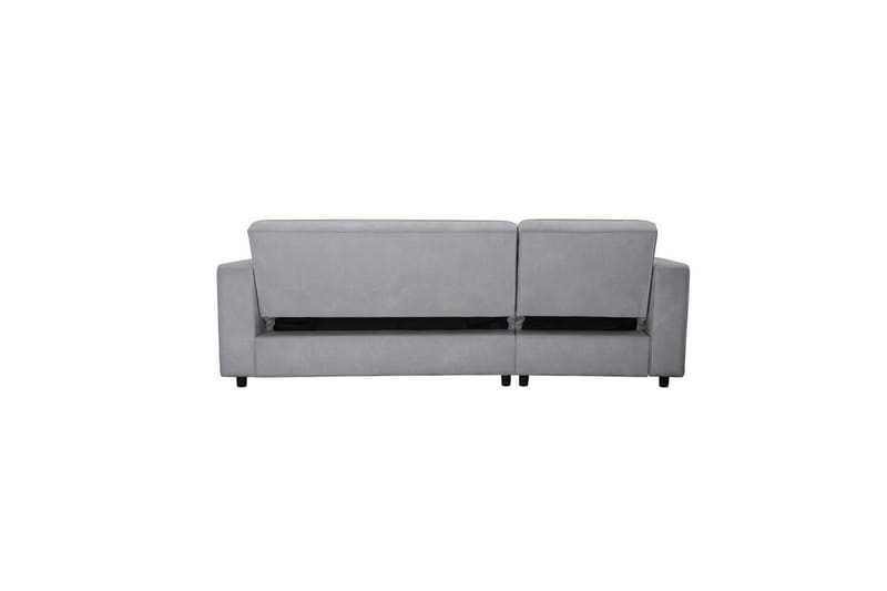 Sovesofa med enkeldivan uten sjeselong Loft24 Sovesofa Allie Ljusgrå,Svart - Møbler - Sofaer - Sovesofaer - Sovesofa divan