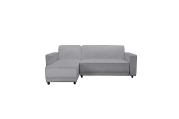 Sovesofa med enkeldivan uten sjeselong Loft24 Sovesofa Allie Ljusgrå,Svart - Møbler - Sofaer - Sovesofaer - Sovesofa divan